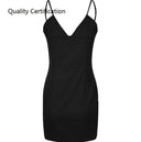 Zipper Party Dress: Stylish V-Collar Club Wear for Women