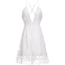 Lace Flower Backless Mini Dress for Elegant Summer Weddings