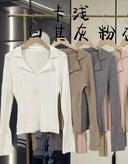 Japanese Style Cotton Long Sleeve Slim Fit Sweater Fall Sophistication