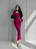 Desire Style Fishtail Dress for Plus-Size Women Chic Fall Fashion