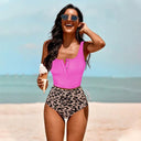 Fashion High Waist Bikini Set Amazon Floral Print Swimwear