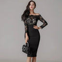 Elegant Spring Lace Dress Korean Style Sophistication