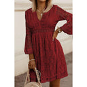 European and American Style Lace Long Sleeves Dress 2024