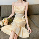 Socialite Fishtail Satin Dress Timeless Elegance and Grace