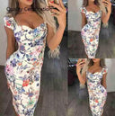 Vintage Floral Bandage Dress for Classic Special Occasions