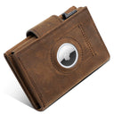 Retro Crazy Horse Leather Automatic Card Holder Wallet for Men