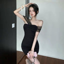 Nightclub Chic Black Dress Stylish Socialite Fashion Choice