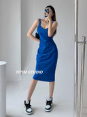 Slim Fit Ruched Summer Dress: Elegant European Chic Style