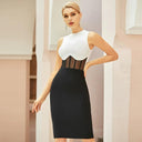 Stylish Lace Black Bandage Dress European Streetwear Chic