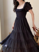 French Princess Lace Summer Dress Elegant Chic Statement