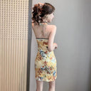 Young Adult Open Back Night Club Dress: Stylish Cheongsam Revamp