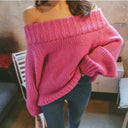 Stay Stylish Off-the-Shoulder Solid Color Sweater Top