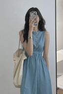 Elegant Sleeveless Dress Chic Korean Fashion Statement