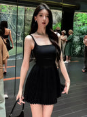 Elegant French Ballet Style Sling Dress for Women