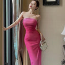 Off-Shoulder Gradient Bodycon Dress Summer Chic Elegance