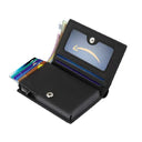 Multifunctional Aluminum Alloy Men's Leather Wallet RFID Anti-Magnetic