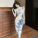 Luxury Cheongsam Dress: Retro Commuting Elegance Women