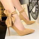 Lace-up Suede High Heels Stylish Summer Soiree Flats