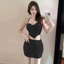 Mesh Irregular Dress Tube Top Luxe Fall Fashion Statement