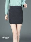 Chic Gray Elastic Skirt: Modern Woman's Fashion Upgrade