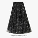 Starry Sky Sequined A-line Dress Glamorous Winter Fashion