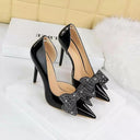 European American High Heels Patent Leather Pumps for Elegance