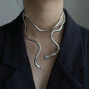 Cool Spirit Snake Dark Ins Concave Shape Ear Hanging Jewelry