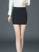 Chic Gray Elastic Skirt: Modern Woman's Fashion Upgrade