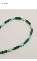 Cnhnon Handmade Beaded Trendy Necklace Natural Stone Jewelry