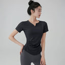 Stretchy Yoga T-shirt Lightweight Fitness Top for Active Women