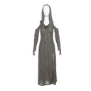 Dune Wind Distressed Hooded Dress Versatile Summer Fashion