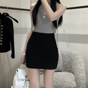 Modern Chic High Waist Slimming Skirt Zipper Closure Style