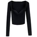 French Retro Chic Square Collar Sweater Stylish Allure