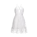 Lace Flower Backless Mini Dress for Elegant Summer Weddings