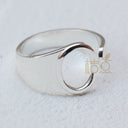 DIY Ornament Accessories Cooperized Silver Ring Letters Ring