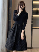 Autumn Charm: Modern Chinese Dress with Korean Elegance