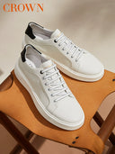 Crown Spring and Autumn Soft Bottom Shock-Absorbing White Shoes