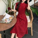 Elegant Chinese Cheongsam Retro-Chic Evening Gown Dress