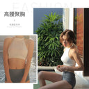 Hot Spring Ins Style High Collar Minimalist Women's Swimsuit