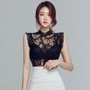 Black Lace Mesh Shirt: Summer Fashion Elegance for Women