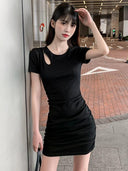 Early Spring Black Niche Dress Chic Versatile Fashion Choice