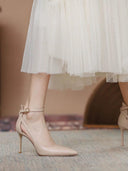 Feiyan Elegance Chic Nude High Heels with Skirt Fashion