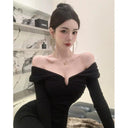 Black Evening Gown: Chic Off-Shoulder Cocktail Dress