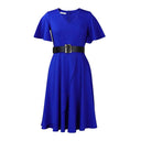 Urban Wind Flared Sleeves Dress Chic Plus Size Style