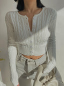 Sexy Cropped Knitted Sweater Chic Street Style Statement