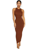 Ahagaga Elegant Sleeveless Maxi Dress for Sophisticated Women