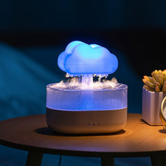 Cloud Raindrop Humidifier Rain Sound Sleep Aid White Noise Water Drop Ambience Light Small Night Lamp Aromatherapy Oil