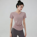 Stretchy Yoga T-shirt Lightweight Fitness Top for Active Women