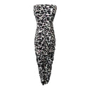 Leopard-Print Strapless Dress for Elegant Modern Women