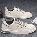 White Autumn Leisure Flats Men's Shoes for Casual Wear